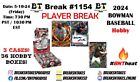 New ListingCOOPER PRATT 2024 Bowman Baseball 3 CASE 36 BOX Break #1154