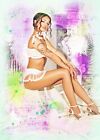 Riley Reid  Superstar Model Diva  1/5  ACEO Art Print Card By.Marci