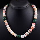 466 Cts Earth Mined Enhanced Emerald & Australian Opal Beads Necklace JK 31E423