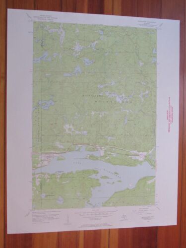 Michigamme Michigan 1957 Original Vintage USGS Topo Map