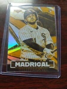 2021 Topps Fire - Gold Minted #88 Nick Madrigal (RC). Rookie Chicago White Sox.