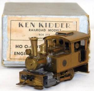 HO Scale Brass Ken Kidder 0-4-0T Plantation Steam Engine w/Box Tested Runs vntge