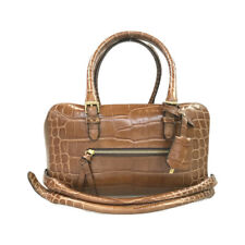 J&M Davidson embossed handbag ladies Brown