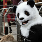 Husky Long Fur Panda Mascot  Head   Party Cosplay Game Adult Halloween