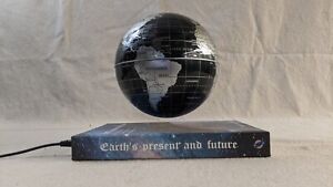 levitating (floating) globe, 360 degree rotation, world map with base
