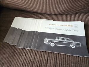 Huge Lot x38 1962 Mercedes-Benz 300SE Sedan Sales Brochure Specs Folder