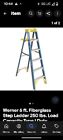 Werner 6 ft. Fiberglass Step Ladder (10 ft. Reach Height) 300 lb. Load Capacity