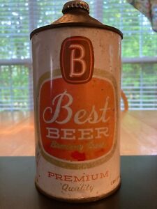 Best (Brewery Fresh) Beer, Quart Cone, Empty Indoor(?) Can, Faded, Small Dents