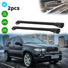 New Cross Bars  Roof Rack For BMW X5 E53 SUV 2000-2006 Black lockable 2x (For: BMW X5)