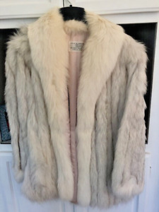 Blue Fox/Shadow Fox Ladies Fur Jacket/Fur Origin:Finland/Made in Korea+Earmuffs