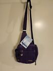 Travelon Anti-Theft Crossbody Messenger Shoulder Travel Bag Adjustable Purple