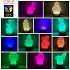 3D LED illusion USB 7Color Table Night Light Lamp Home Decoration Child Gift