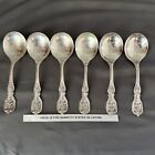 2 TWO Reed & Barton Francis I Sterling Silver Cream  Soup Spoons No mono