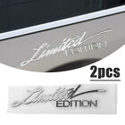 2x Chrome Limited Edition Logo Emblem Badge Metal Sticker Decal Car Accessories (For: Maserati Ghibli)