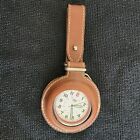 VINTAGE SWISS ARMY POCKET WATCH. WITH LEATHER CASE