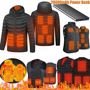 NEW Electric USB Heated Vest Jacket With Battery Men Women Heating Thermal Coat