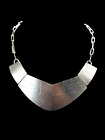 Signed Silpada Saturday Knight Florentine Brushed Sterling Silver Bib Necklace