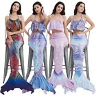 Adult Mermaid Tail Swimsuit Mermaid Tube Top Fish Tail Princess Dress Costume