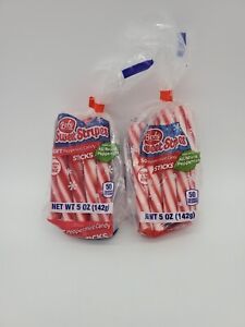 2 Pack Bob's Sweet Stripes Peppermint Sticks Soft Mint Candy 10 sticks/5oz each