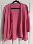 Charter Club Drape Sweater Pink Size XL Cotton Open Sweater