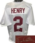 Derrick Henry signed Alabama White Custom Stitched College Football Jersey- BAS