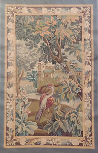 Signare Tapestry Wall Hanging Aubussion Verdure Bird And Foliage