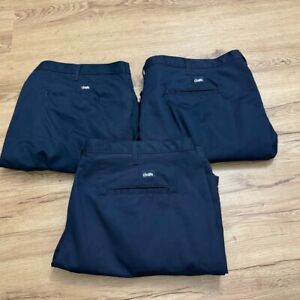 Lot of 3 CINTAS Cathy Fit Women's Navy Blue Uniform Work Pants Plus Sz 24 Short