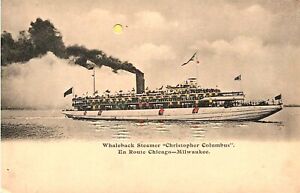 Boat, Hold-to-the-Light - Whaleback Steamer Christopher Columbus, Unposted