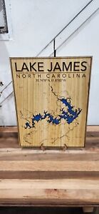 Lake James North Carolina Wooden Sign