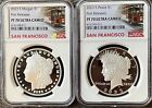 2023 S Proof $1 Morgan and Peace Silver Dollar 2pc Set NGC PF70 Ultra Cameo FR