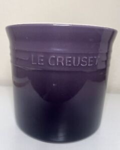 New ListingRARE Le Creuset Cassis Stoneware Large Utensil Crock Eggplant Purple 2.75QT 1052