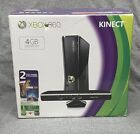 Microsoft Xbox 360 S Console and Kinect - Black | Tested & Works | w/ 3 games