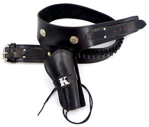 American Sales & Mfg Co Laredo Tex Black Hand Made XL 45 Cal Holster & Gun Belt