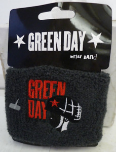 Green Day Band Wrist Sweat Band Helmet Cuff Hot Topic - NOS - Vintage - RARE