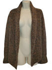 HWR Anthropologie Open Front Cardigan Sweater Small Wool Alpaca Blend Brown Knit
