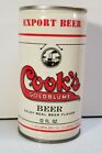 Cooks Cook's Goldblume Export Beer steel can - G Heileman - notice can bottom