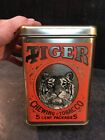 Large Vintage Bright Tiger 5 Cent Fine Cut Chewing Tobacco Tin 9in x6in x 5in