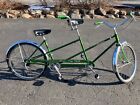 Reconditioned, Vintage 1970 Green Deluxe Twinn Schwinn Tandem Bicycle, 5 spd