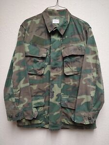 Vtg Vietnam Jungle Jacket Camouflage USMC Rip Stop Woodland Small Short