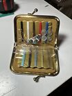 Vintage Ambassador Leather Travel Sewing Kit Clasp Coin Purse