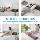 Bed Wedge Pillow for Headboard with Removable Cover, Pockets- Gap Filler Pillow