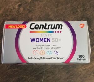 Centrum Silver Multivitamin Supplement, Women 50+ - 100 Tablets Exp 01/25 & UP