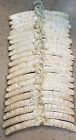 Padded Satin Hangers Lingerie Clothes Ivory Cream Lot of 20 with Bows EX COND
