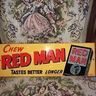Red Man Chewing Tobacco Thick Metal Sign Smoke Cigar Pipe