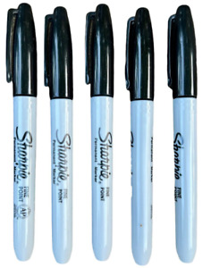 Sharpie Markers 5 Fine Point Tip Black 5-Count Permanent 30001 Sharpies Pens