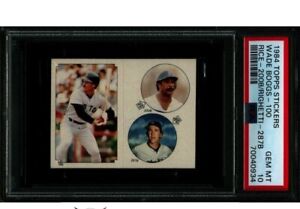 1984 TOPPS STICKERS WADE BOGGS-JIM RICE-RIGHETTI GEM MINT PSA 10 Almost Rookie