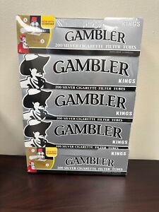 Gambler Silver Ultra Light King Size Ks RYO Cigarette Tubes 5 Boxes~1000 Tubes