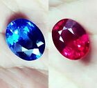 Loose Gemstone Natural 8 to 10 Cts Certified Ruby & Blue Sapphire Pair