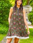 Matilda Jane Breaking New Ground Floral Eyelet Lace Tunic Dress Womens Sz Small