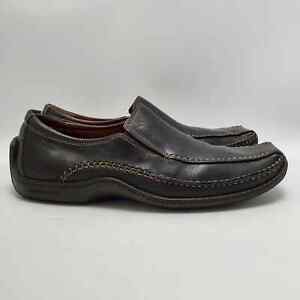 Donald J Pliner Estro 120 Slip On Brown Leather Loafers Slip On Shoes Size 10.5